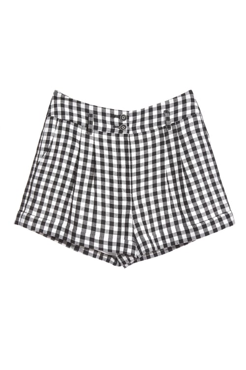 Checkered Shorts With Fold-Up Cuffs,Back To Classic