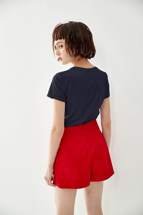 Basic Shorts With Pocket Ribbon Detail,bows