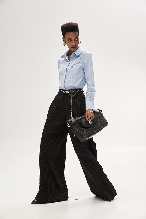 Pinstripe Wide Leg Pants,Culottes,Culottes