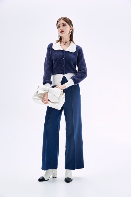 Navy Wide Leg Pants,Culottes,Culottes