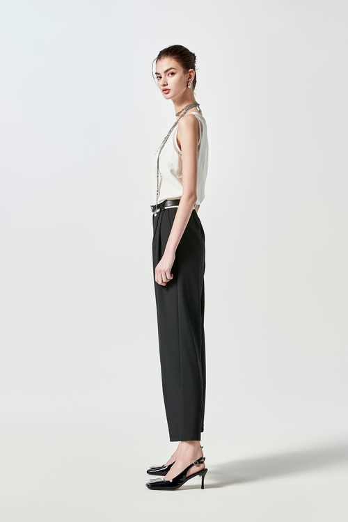 Contrast Waistband Wide Leg Pants,,Contrast Waistband Wide Leg Pants,Culottes,Season (AW) Look,Culottes,Pants,Culottes,Season (SS) Look,Culottes