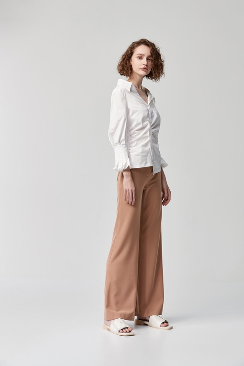 Khaki Boot Leg Pants,Tailored pants