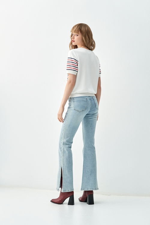 Basic Boot Leg Jeans,Bell-bottoms,Bell-bottoms,Bell-bottoms