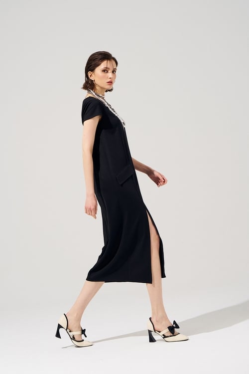 Short Sleeve Straight Cut Dress,Maxi dresses