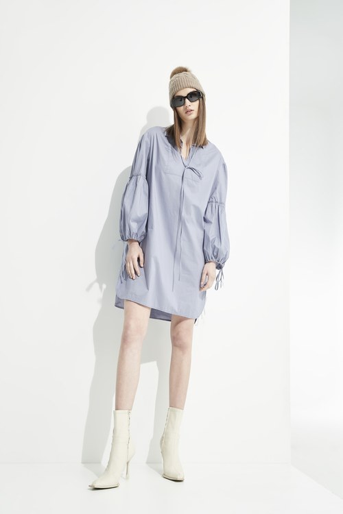 Basic Knee Length Shirt Dress,Shirt dresses