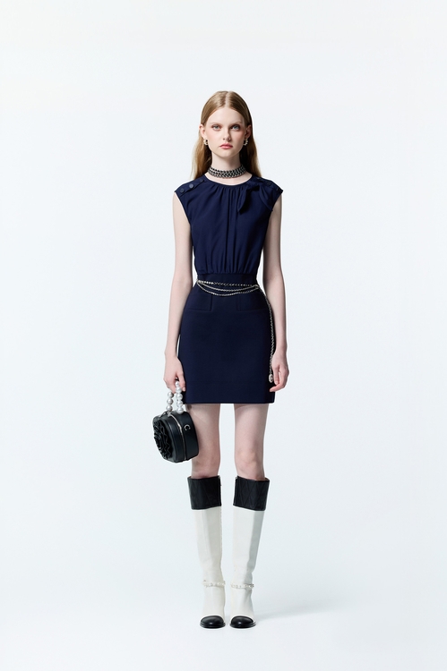 Navy Sheath Dress With Bow Detail,,Navy Sheath Dress With Bow Detail,Dresses,Season (AW) Look,Valentine