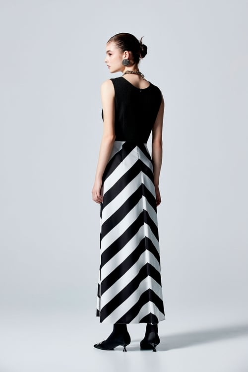 Sleeveless Stripe Print Maxi Dress,Maxi dresses