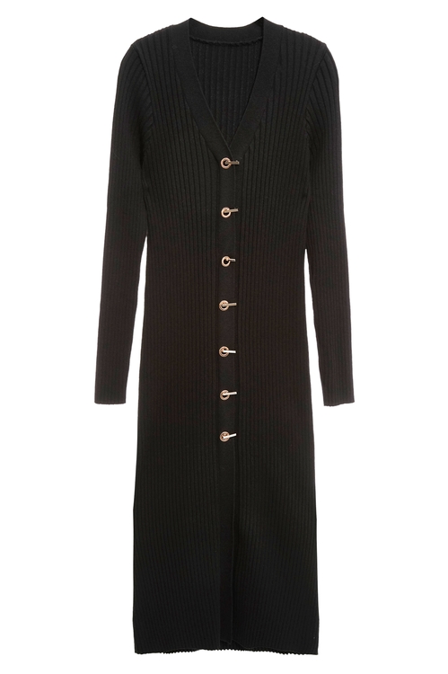 Long Sleeve Fitted Knit Dress,dresses,Dresses