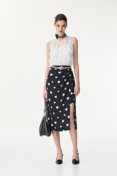 Front Ruffle Organza Vest,sleeveless tops,sleeveless tops,Sleeveless tops,sleeveless tops