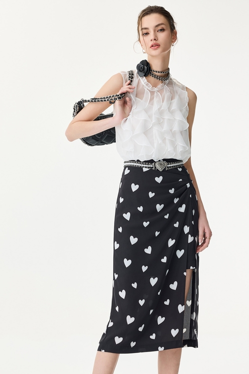Front Ruffle Organza Vest,sleeveless tops,sleeveless tops,Sleeveless tops,sleeveless tops