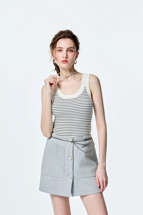 Stripe Knit Tank Top,Season (SS) Look
