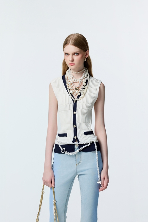 V-neck Navy Trim Knit Vest,,V-neck Navy Trim Knit Vest,V-Neck T shirts,Tops,Season (AW) Look,Valentine,Lace,Lace tops,upperclass,Office Looks,Tops,co-ord sets,Plaid,dotcollection,Season (AW) Look,Lace,T-shirts,V-Neck T shirts,Office Looks,Tops,Season (AW) Look,Valentine,upperclass,V-Neck T shirts,sleeveless tops,Office Looks,Tops,sleeveless tops,Season (AW) Look,Valentine,sleeveless tops,upperclass,Knitted,Knitted tops,Knitted tops