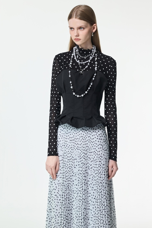 Pintucks Detail Two Piece Top,sleeveless tops,sleeveless tops,Sleeveless tops,sleeveless tops
