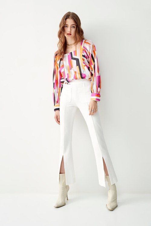 Multi Colour Stripe Blouse,Queen