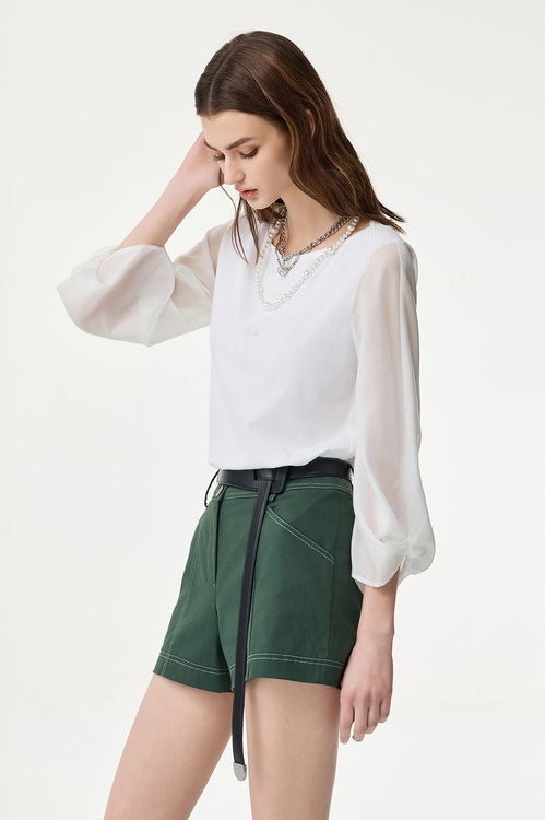 Knot Detail Long Sleeve Top,Tops