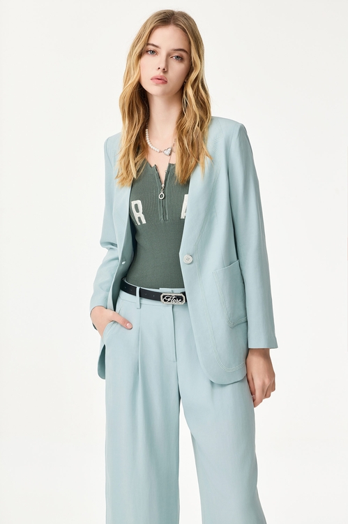 Embroidered Slogan Knit Top,Tops