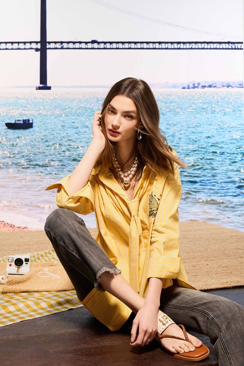 Asymmetric Stripe Blouse,Tops