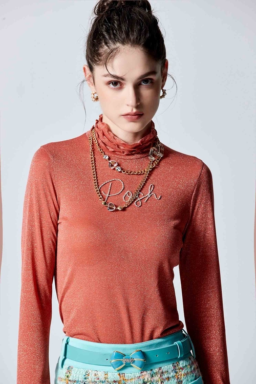 Lettuce Trim Mock Neck Long Sleeve Top,Under shirts
