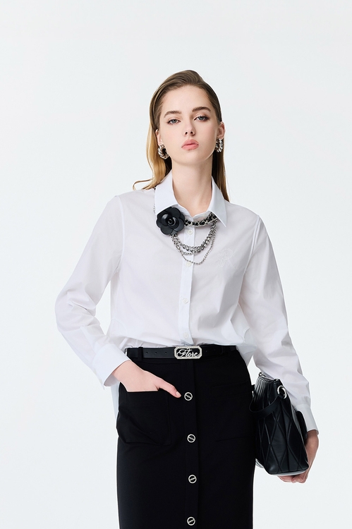R Logo White Blouse,Season (SS) Look