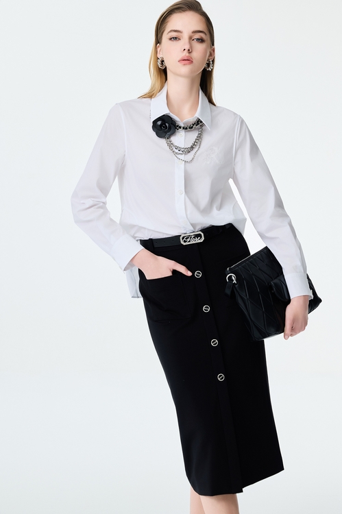 R Logo White Blouse,Season (SS) Look
