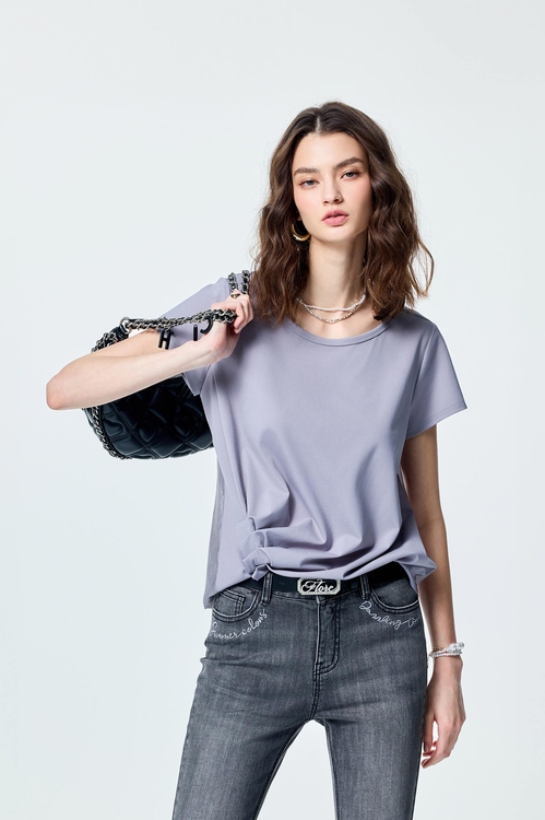 Gathered Pleated Detail Grey Top,Season (SS) Look