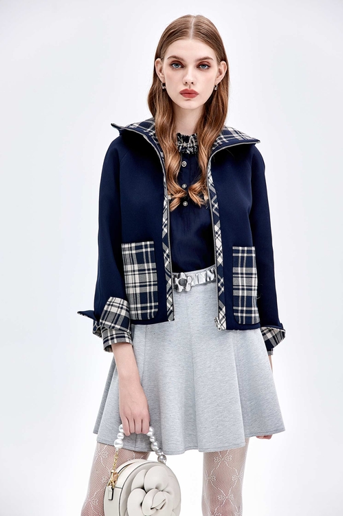 Navy Blouse With Checkered Trim Detail,,Navy Blouse With Checkered Trim Detail,Outerwear,Plaid,Season (AW) Look,Hoodie jackets,Tops,Hoodie tops,Season (AW) Look,Knitted,Plaid,Denim,Jeans,Season (AW) Look,Tops,Season (AW) Look,Culottes,Denim,Season (AW) Look,Wide-leg jeans,Season (AW) Look,Midi skirts,Tops,Season (AW) Look,sleeveless tops,Tops,sleeveless tops,Season (AW) Look,sleeveless tops,Knitted,Knitted tops,Culottes,Season (AW) Look,Culottes,Pants,Tops,Season (AW) Look,Tops,Plaid,Season (AW) Look