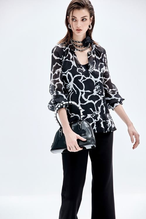 Floral Print Long Sleeve Top,sleeveless tops,sleeveless tops,Sleeveless tops,sleeveless tops