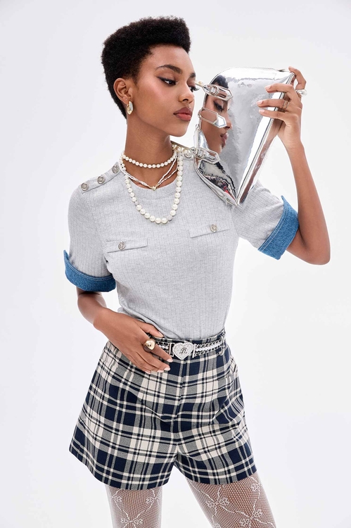 Short Sleeve Grey Top With Contrast Denim Cuff,,Short Sleeve Grey Top With Contrast Denim Cuff,Outerwear,Plaid,Season (AW) Look,Hoodie jackets,Tops,Hoodie tops,Season (AW) Look,Knitted,Plaid,Denim,Jeans,Season (AW) Look,Tops,Season (AW) Look,Culottes,Denim,Season (AW) Look,Wide-leg jeans,Season (AW) Look,Midi skirts,Tops,Season (AW) Look,sleeveless tops,Tops,sleeveless tops,Season (AW) Look,sleeveless tops,Knitted,Knitted tops,Culottes,Season (AW) Look,Culottes,Pants,Tops,Season (AW) Look,Tops,Plaid,Season (AW) Look,Jackets,Outerwear,Denim,Season (AW) Look,Outerwear,Season (AW) Look,Knitted,Knitted coats,Plaid,Shorts,Season (AW) Look,sleeveless tops,Tops,sleeveless tops,Season (AW) Look,sleeveless tops,bows,Knitted,Tops,Season (AW) Look,Knitted,Knitted tops,Knitted tops,Mini skirts,Season (AW) Look,Tops,Under shirts,Season (AW) Look,Dresses,Denim,Season (AW) Look,Tops,Plaid,Season (AW) Look,Knitted,Knitted tops,Knitted tops,Tops,Season (AW) Look,Tops,Stripe,Denim,Short sleeve tops,Season (AW) Look