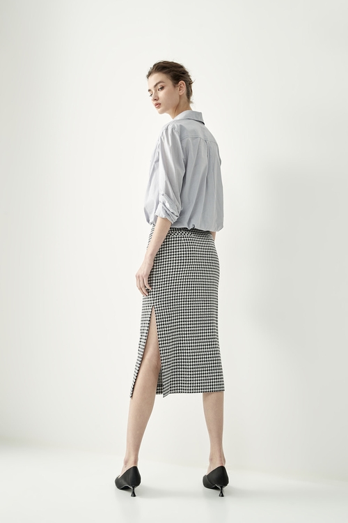 Two Piece Grey Button Front Blouse,upperclass