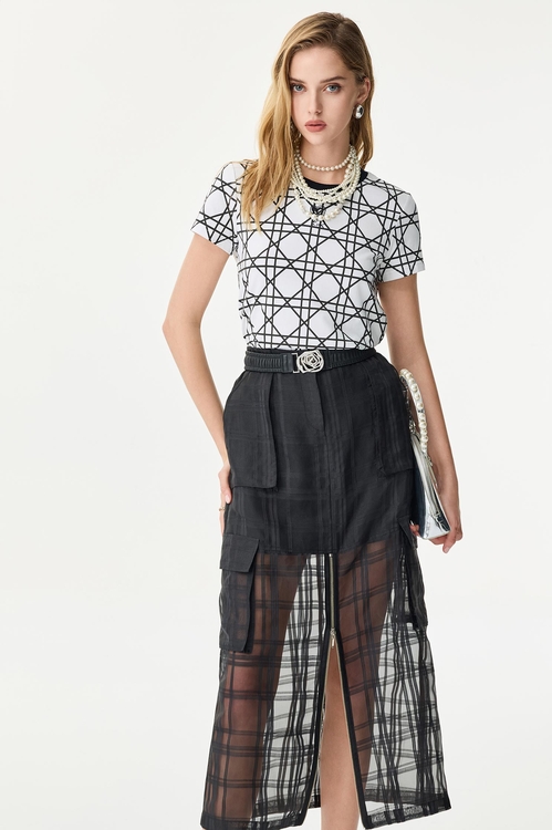 Short Sleeve Geomatric Print Tee,,Short Sleeve Geomatric Print Tee,Jackets,Outerwear,Season (SS) Look,co-ord sets