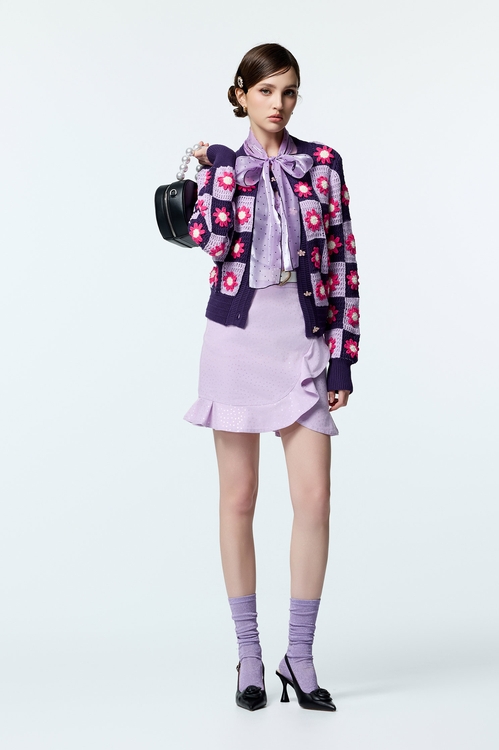 Floral Crochet Knit Patchwork Cardigan,Valentine
