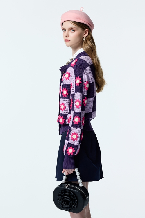 Floral Crochet Knit Patchwork Cardigan,Valentine