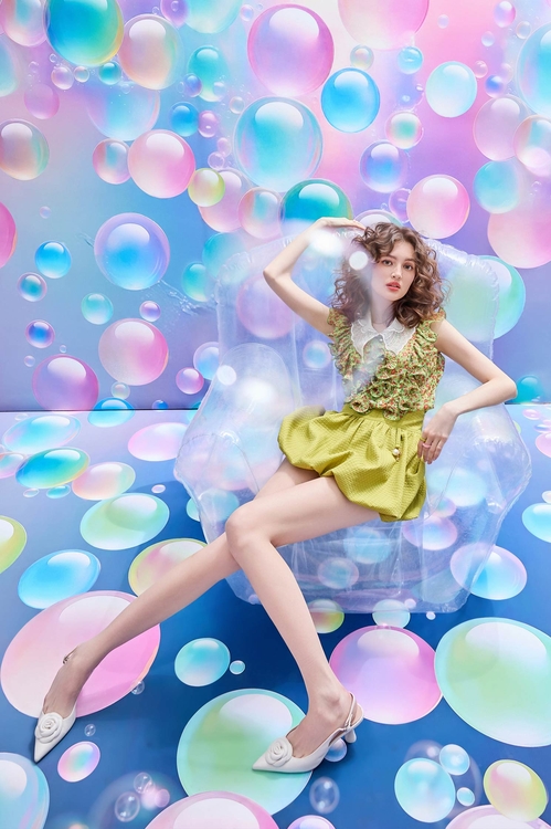 Green Bubble Short Skirt,,Green Bubble Short Skirt,Season (SS) Look,Tutu skirts