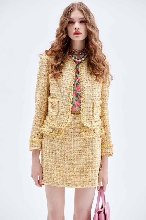 Yellow Tweed Skirt,Belts,Belts