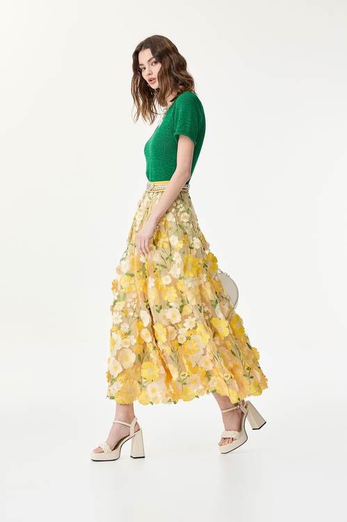 Embroidery Floral Lace Maxi Skirt,,Embroidery Floral Lace Maxi Skirt,Tops,Season (SS) Look,Layered skirts,Midi skirts,Chiffon,Embroidered,Season (SS) Look,Tutu skirts,Midi skirts