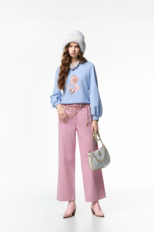 Sequin Detail Pink Wide Leg Jeans,,Sequin Detail Pink Wide Leg Jeans,Denim,co-ord sets,Denim,Jeans,pearl,Season (AW) Look,Valentine,blossoms,Office Looks,Shorts,Season (AW) Look,Skorts,Denim,Denim,Jeans,Season (AW) Look,Valentine,blossoms