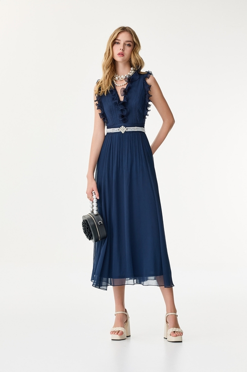 Ruffle Detail Chiffon Dress,,Ruffle Detail Chiffon Dress,Dresses,Season (SS) Look,Black dresses,Dresses,Season (SS) Look,Chiffon,Dresses,Season (SS) Look,Cotton,bows,V-neck dresses,cocktaildresses,Season (SS) Look,Stripe,Evening dresses,Chiffon,Chiffon dresses