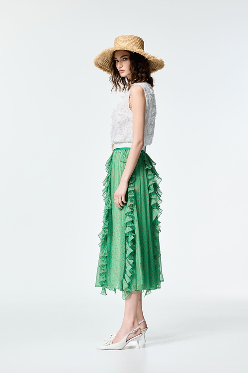 3-D Floral Detail V-neck Vest,sleeveless tops,sleeveless tops,Sleeveless tops,sleeveless tops