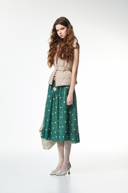 Quilted Sequin Vest,Plaid