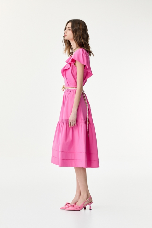 Ruffle Sleeve Fushia Pink Top,,Ruffle Sleeve Fushia Pink Top,Tops,Season (SS) Look,Chiffon,Chiffon tops,T-shirts,Tops,Season (SS) Look,Lace,Tops,Season (SS) Look,bows