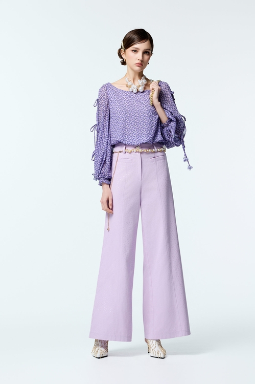 Floral Print Purple Top,Valentine
