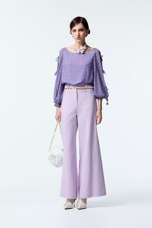 Floral Print Purple Top,Valentine