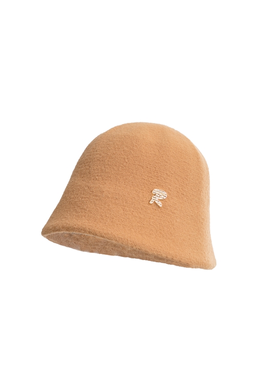 R Logo Woolen Bucket Hat,Hats