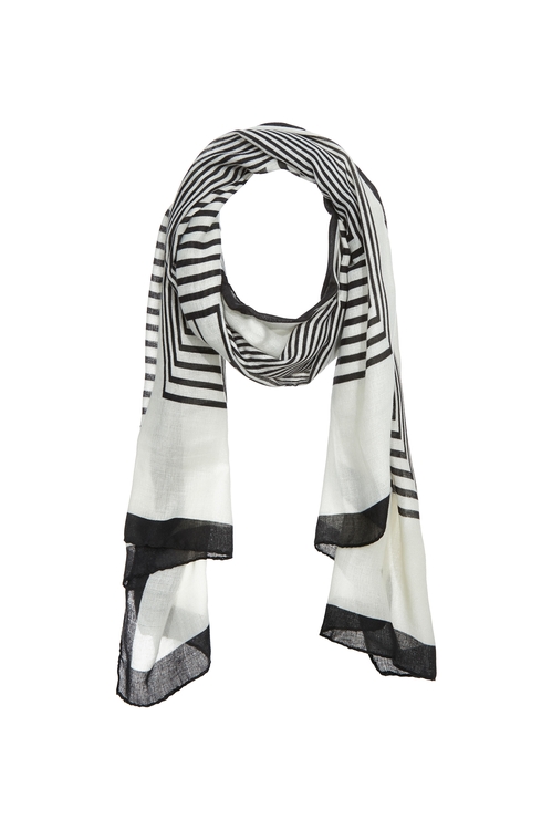 Asymmetric Stripe Classic Scarf,Scarves