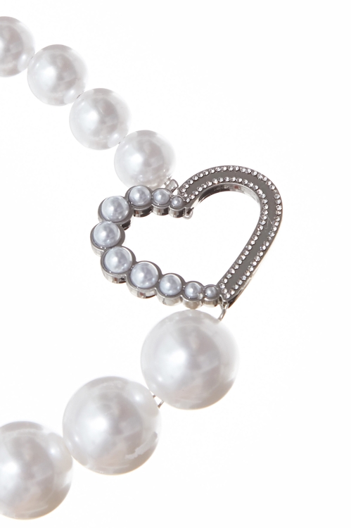 Classic Heart Detail Pearl Chain Belt,,Classic Heart Detail Pearl Chain Belt