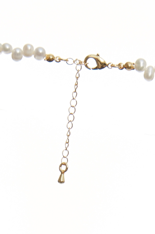 Irregular Pearl Heart Pendant Necklace,,Irregular Pearl Heart Pendant Necklace,Season (SS) Look,pearl,Necklaces