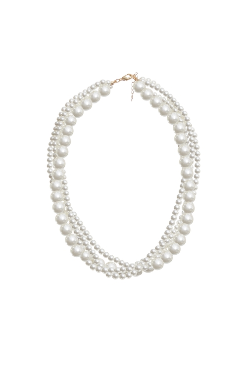Minimalist Multi Layer Pearl Neckalce,,Minimalist Multi Layer Pearl Neckalce,Season (SS) Look,pearl,Necklaces,Season (SS) Look,pearl,Necklaces