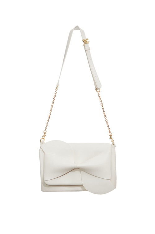 Bow Detail Sling Bag,Leather,Leather