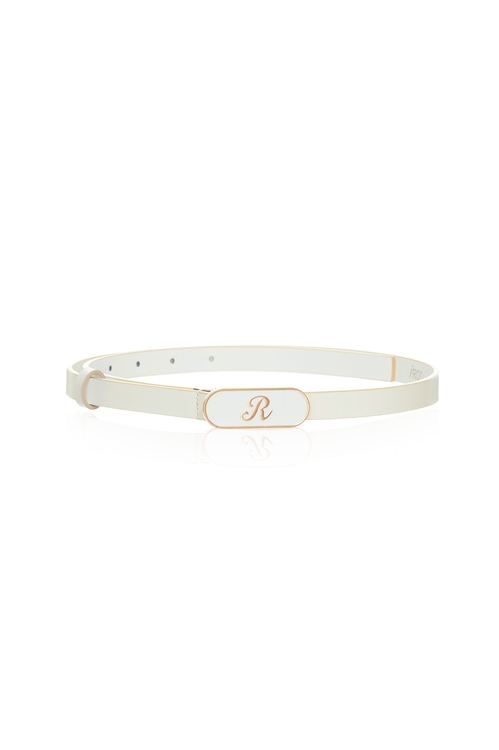 Classic R Logo Thin Leather Belt,Belts,Belts