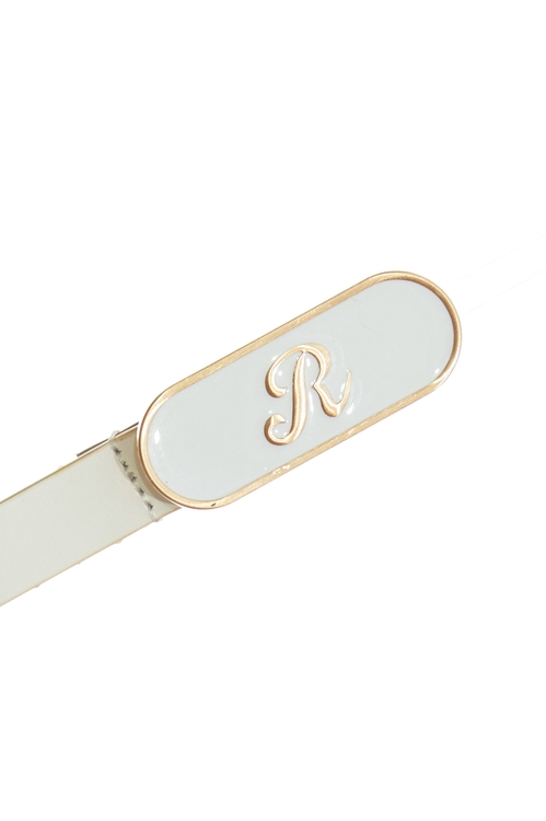 Classic R Logo Thin Leather Belt,Belts,Belts